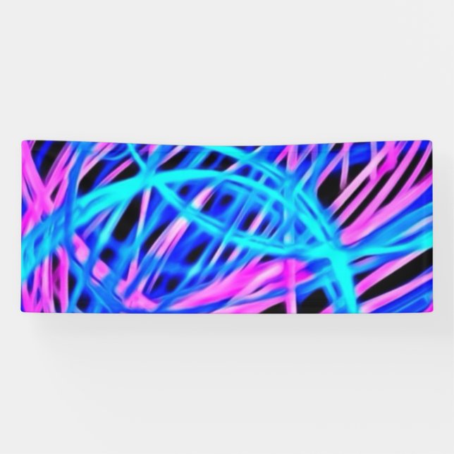 neon light show, blue banner (Horizontal)
