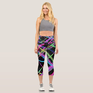 Neon light show capri leggings