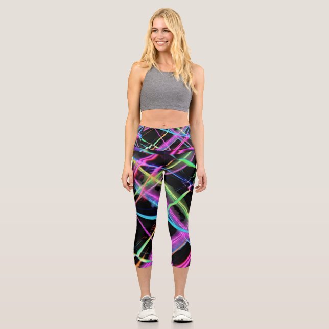 Neon light show capri leggings (Front)