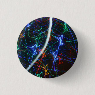 Neon Light Trails Abstract Photography. Cyberpunk 3 Cm Round Badge