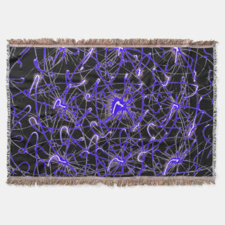 Neon Light Trails – Premium Woven Throw Blanket