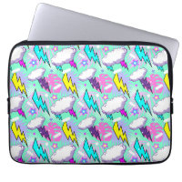 Neon Lightning Bolts & Stars Pattern