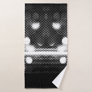 Neon lights and geometric seamless pattern bath towel