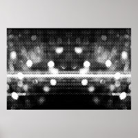 Neon lights and geometric seamless pattern