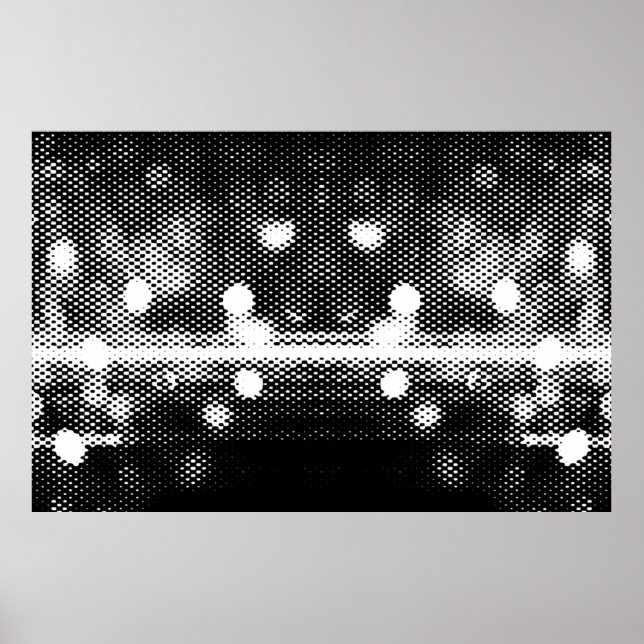 Neon lights and geometric seamless pattern poster (Front)