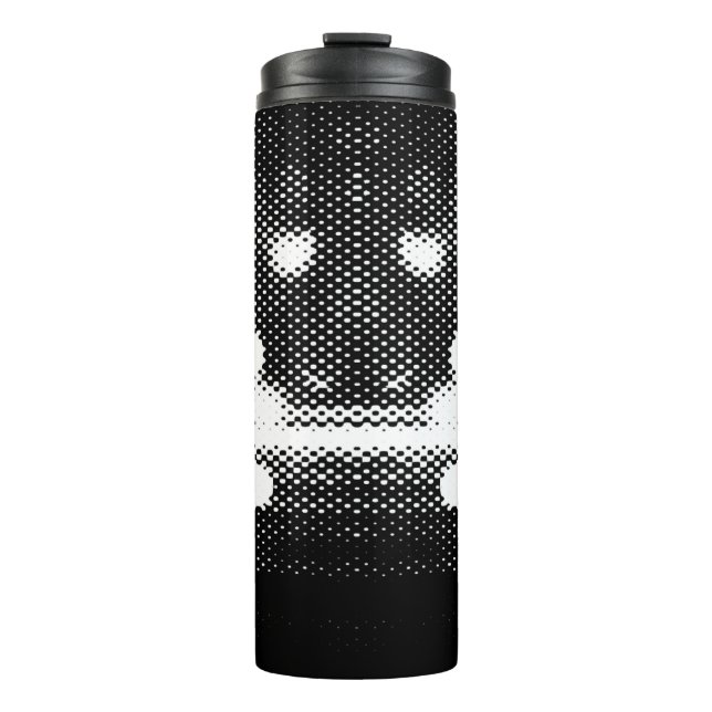 Neon lights and geometric seamless pattern thermal tumbler (Front)