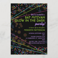 Neon Lights Bat Mitzvah Glow in the Dark Party