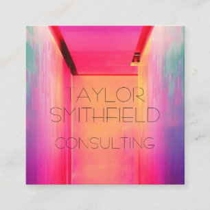 neon lights business card