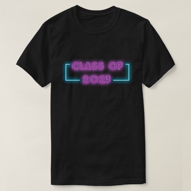 Neon Lights Class of 2023 Graduation T-Shirt (Design Front)
