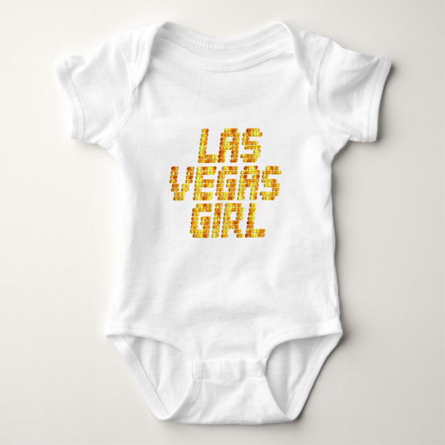 Neon Lights - Las Vegas Girl Baby Bodysuit (Front)