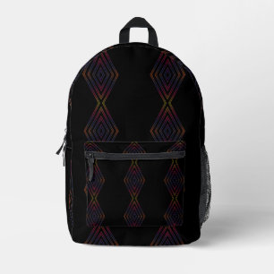 Neon Lights Printed Backpack