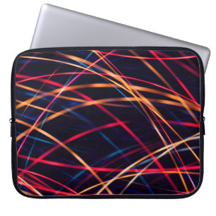 Neon lights texture with long exposure.abstract, a laptop sleeve