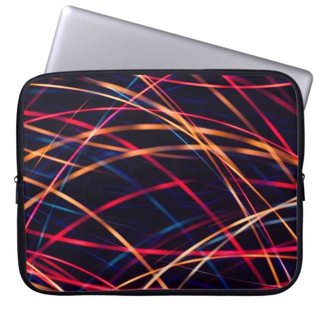 Neon lights texture with long exposure.abstract, a laptop sleeve (Front)