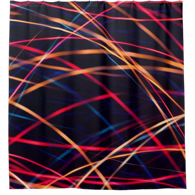 Neon lights texture with long exposure.abstract, a shower curtain (Front)