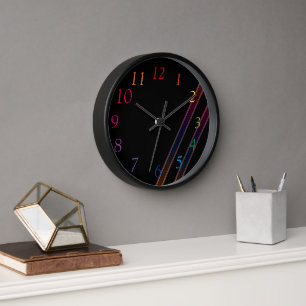 Neon Lights Wall Clock