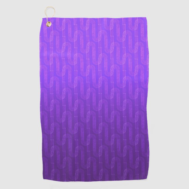 Neon lilac gradient.  golf towel (Front)