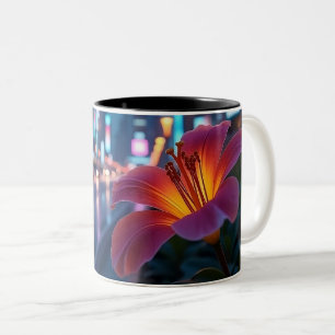 Neon Lily Two-Tone Coffee Mug