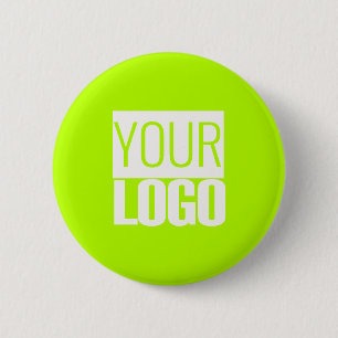 Neon Lime - add your  logo  6 Cm Round Badge