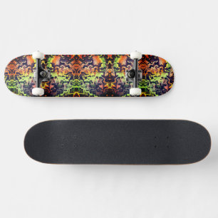 Neon Lime Fire Skateboard