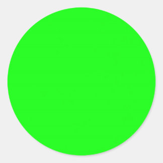 Neon Lime Green Background Classic Round Sticker