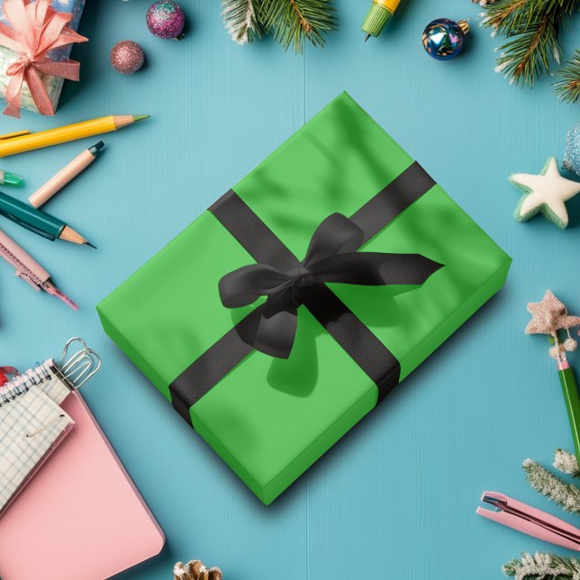 Neon Lime Green Solid Colour | Classic | Elegant Wrapping Paper (Creator Uploaded)