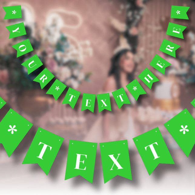 Neon Lime Green Solid Colour | Custom Bunting (Creator Uploaded)