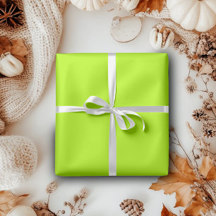 Neon Lime Solid Colour Classic Elegant Wrapping Paper