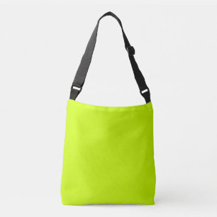 Neon Lime Yellow Solid Colour Classic Elegant Crossbody Bag