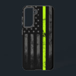 Neon Line Road Workers American Flag Samsung Galaxy Case<br><div class="desc">Thin Neon Line Road Construction,  Highway Safety,  Tow Truck,  and Transport worker tribute American Flag</div>