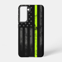 Neon Line Road Workers American Flag