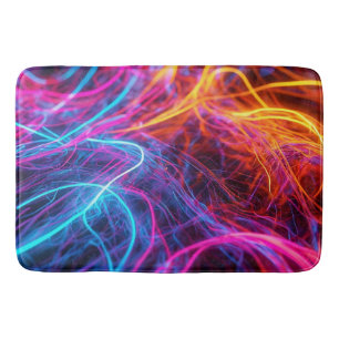 Neon Lines Bath Mat