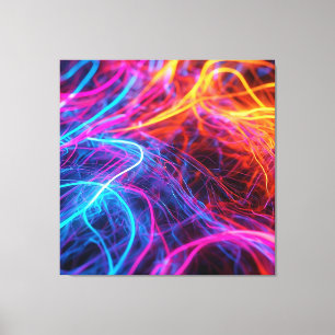 Neon Lines Canvas Print