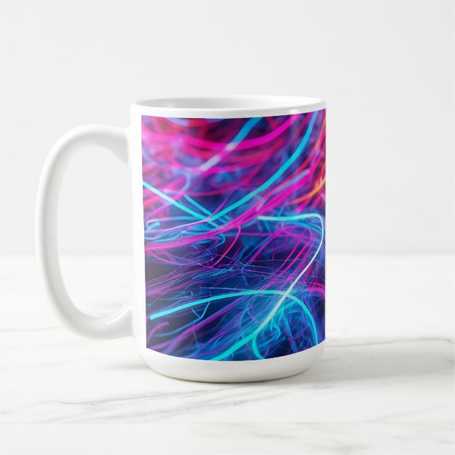 Neon Lines Coffee Mug (Left)