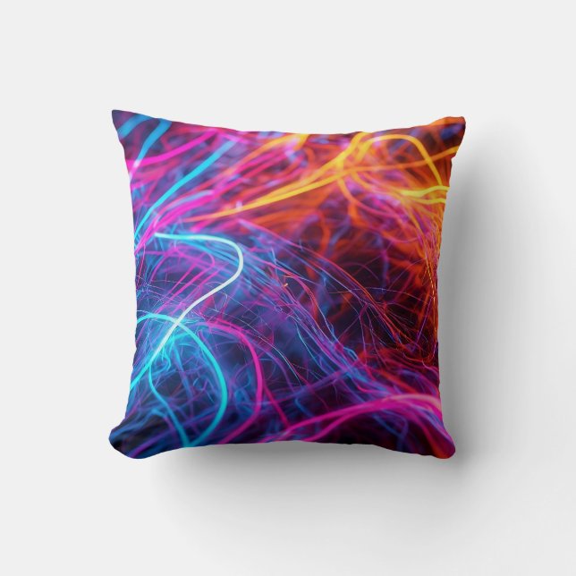 Neon Lines Cushion (Front)