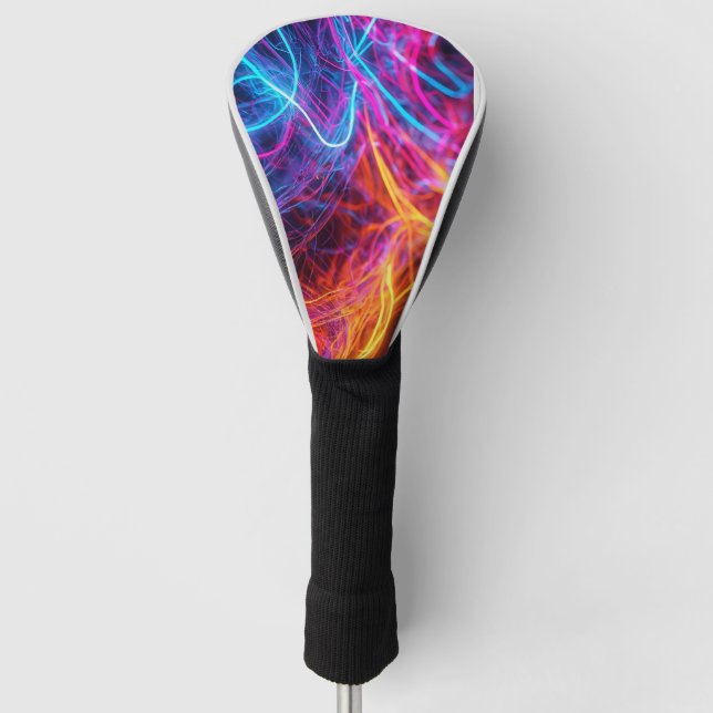 Neon Lines Golf Head Cover (Front)