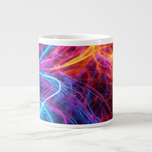 Neon Lines Large Coffee Mug