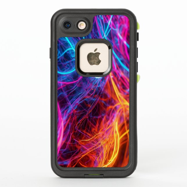 Neon Lines LifeProof iPhone Case (Back)