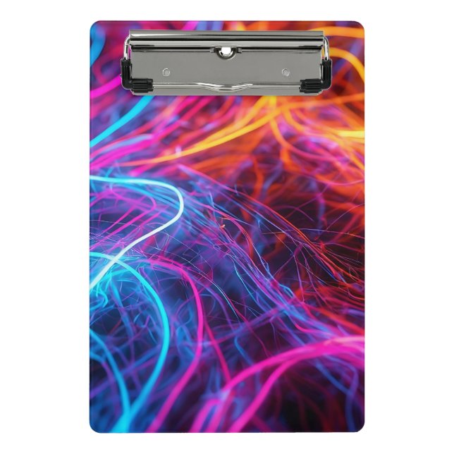 Neon Lines Mini Clipboard (Front)