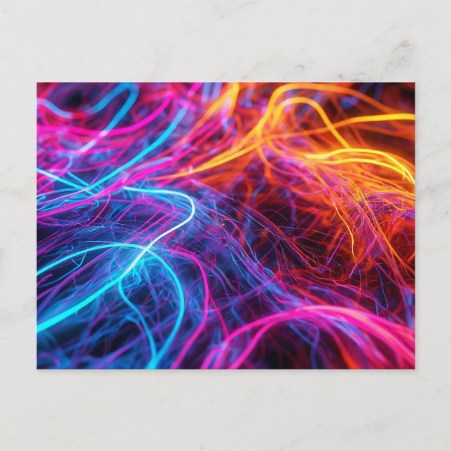 Neon Lines Postcard (Front)