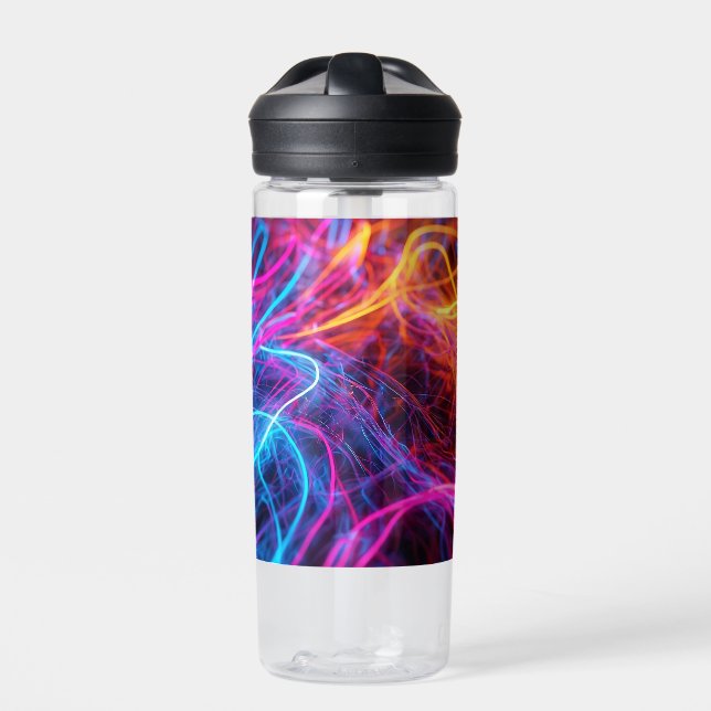 Neon Lines Water Bottle (Front)