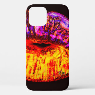 Neon lips iPhone 12 case