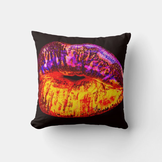 Neon lips cushion (Front)