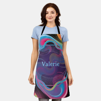 Neon Liquid Frame with Custom Name Apron