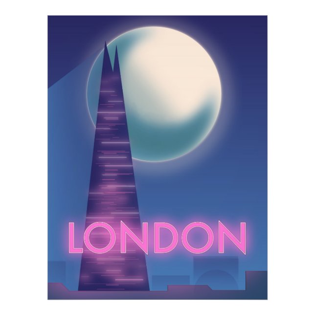 Neon London travel poster (Front)