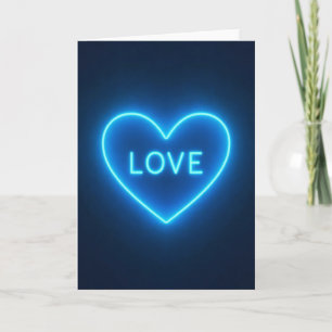 Neon Love Heart Card