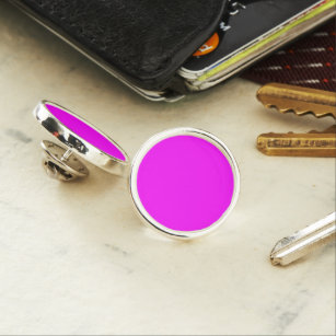 Neon Magenta Solid Color   Classic Lapel Pin