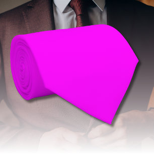 Neon Magenta Solid Colour   Classic Tie