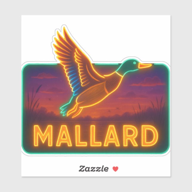 Neon Mallard Sticker (Sheet)