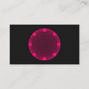 Neon Mandala Black Enclosure Card – Customisable