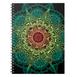 Neon Mandala Design Notebook